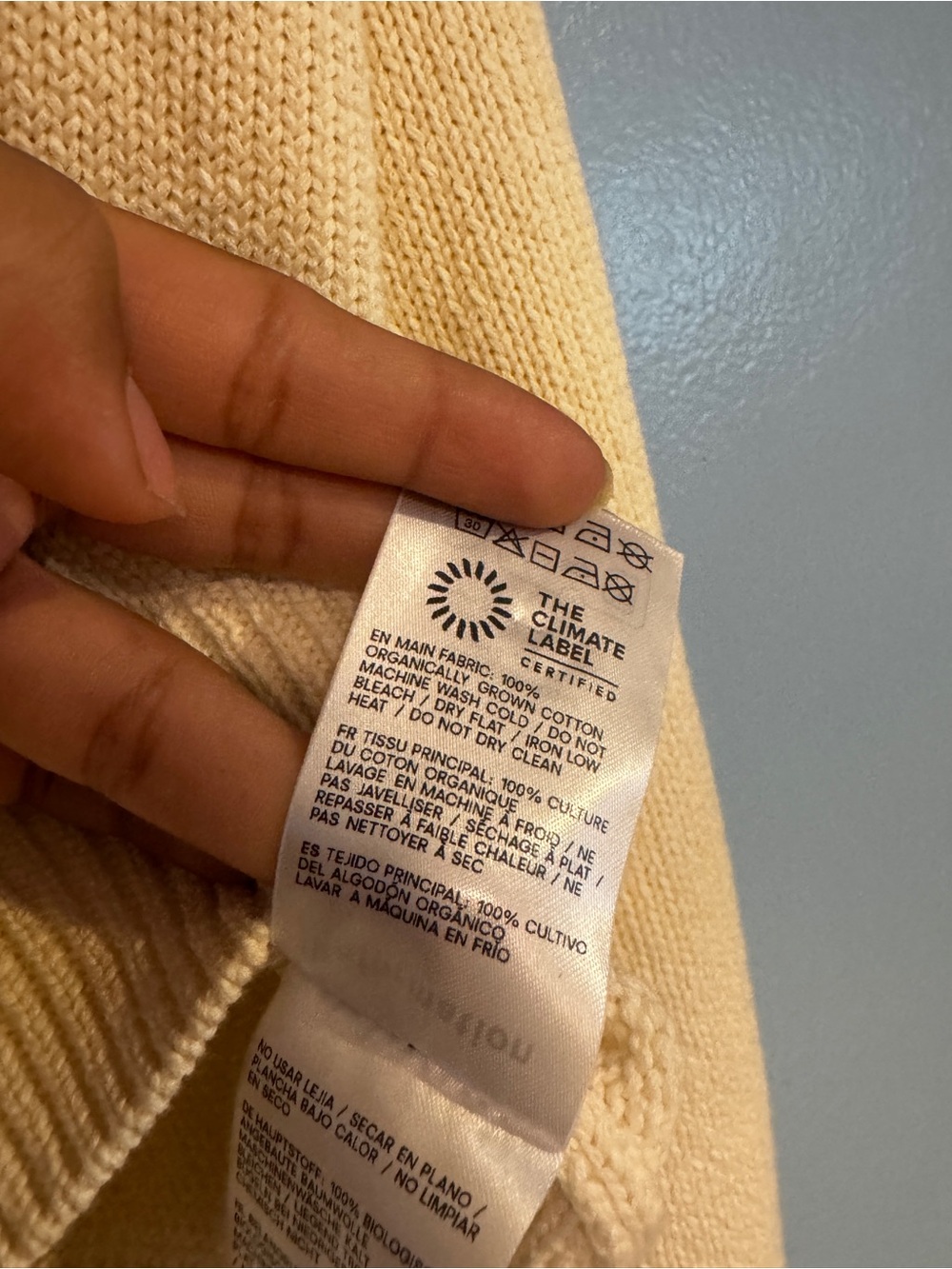 Reformation Clara Cotton Crew Cardigan Fior Di Latte - Picture 7 of 8